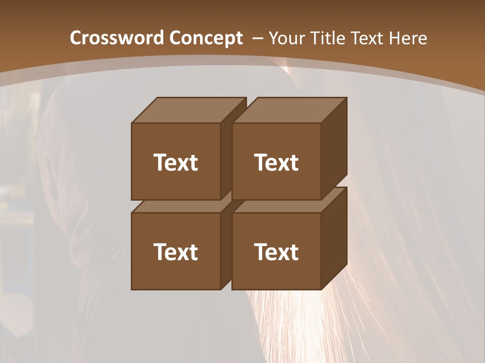 A Man Working On A Piece Of Metal In A Factory PowerPoint Template