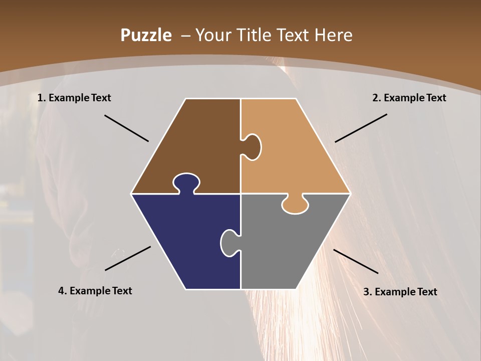 A Man Working On A Piece Of Metal In A Factory PowerPoint Template