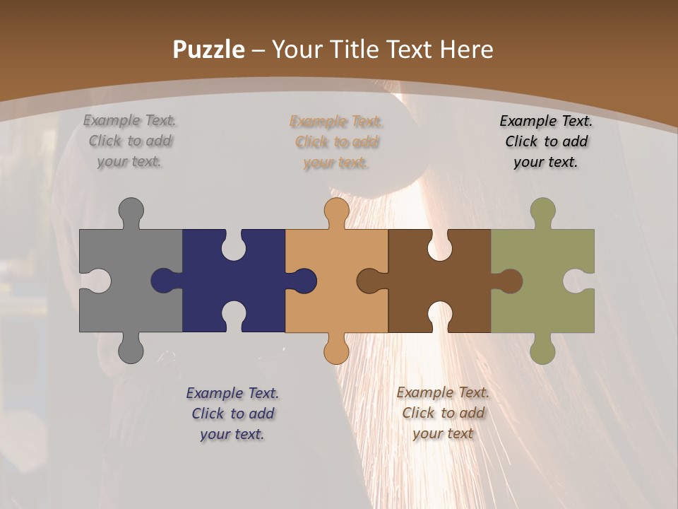 A Man Working On A Piece Of Metal In A Factory PowerPoint Template