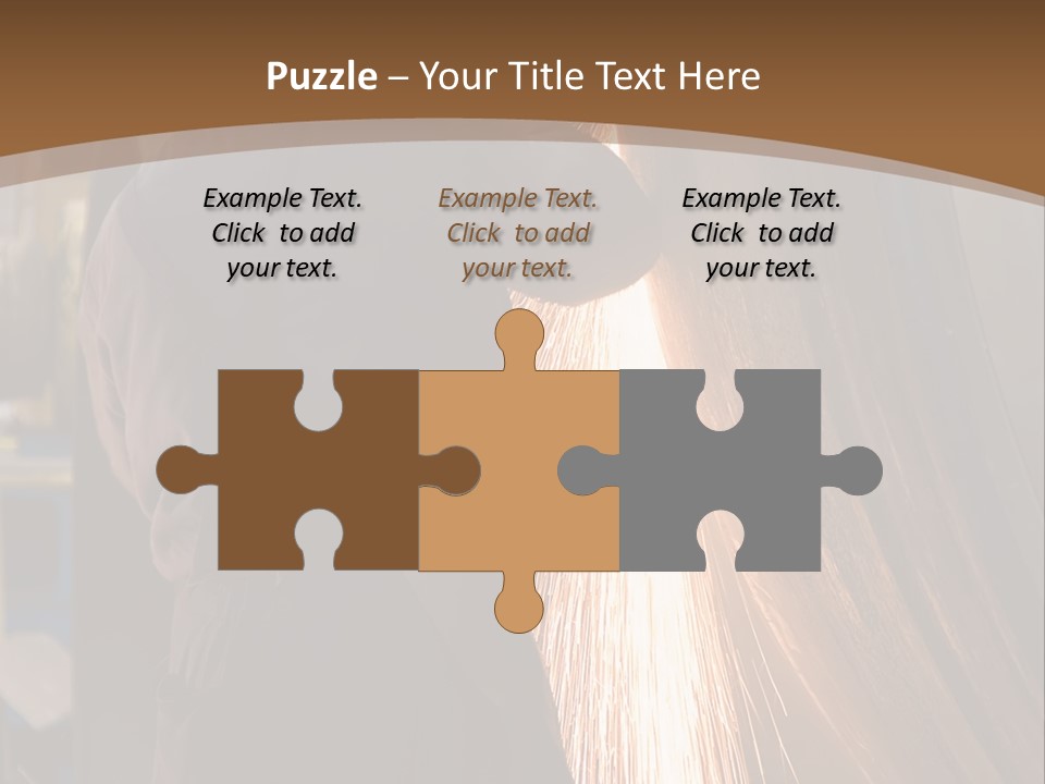 A Man Working On A Piece Of Metal In A Factory PowerPoint Template