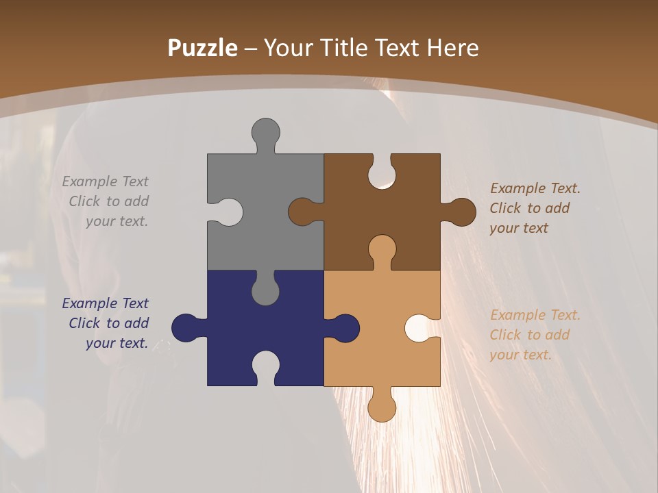 A Man Working On A Piece Of Metal In A Factory PowerPoint Template