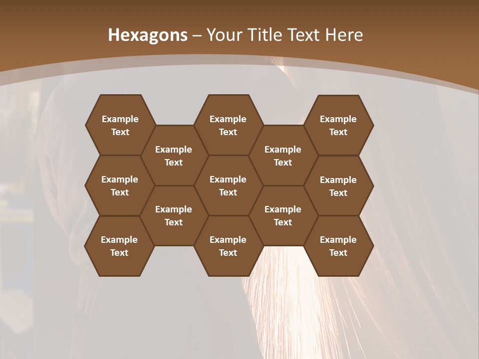 A Man Working On A Piece Of Metal In A Factory PowerPoint Template