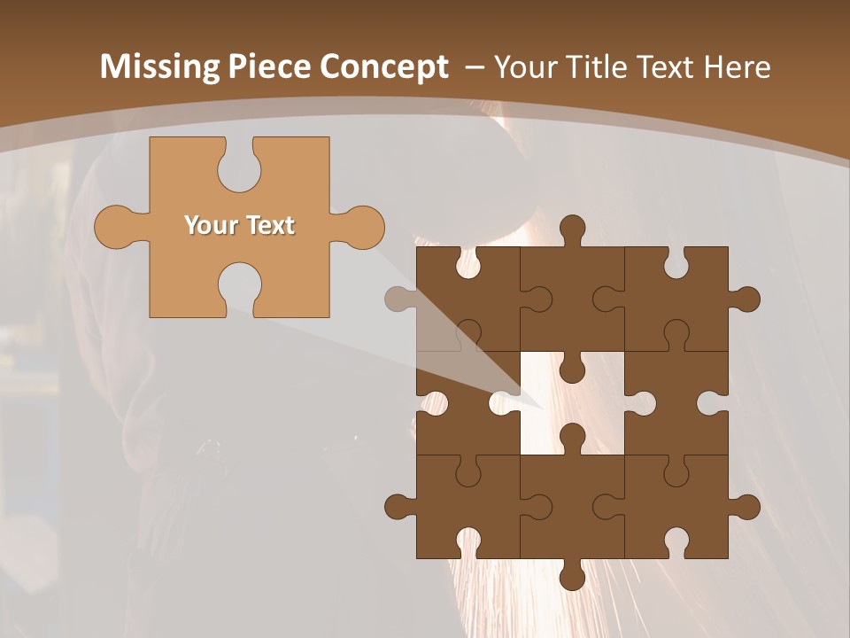 A Man Working On A Piece Of Metal In A Factory PowerPoint Template