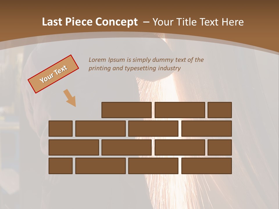 A Man Working On A Piece Of Metal In A Factory PowerPoint Template