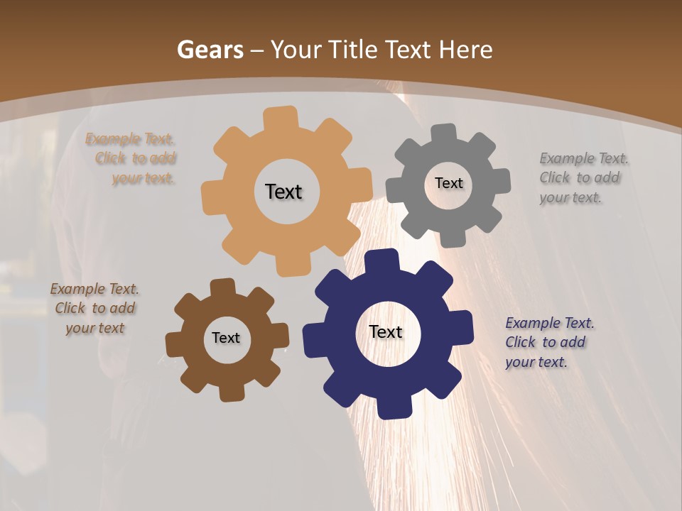 A Man Working On A Piece Of Metal In A Factory PowerPoint Template