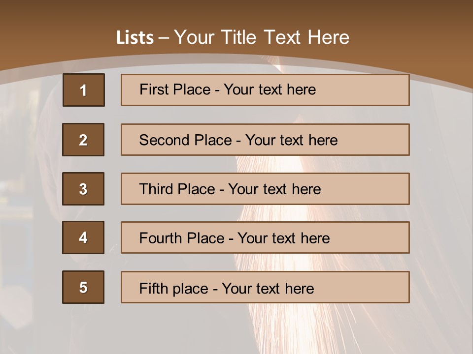 A Man Working On A Piece Of Metal In A Factory PowerPoint Template