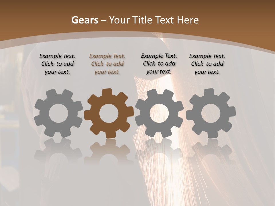 A Man Working On A Piece Of Metal In A Factory PowerPoint Template