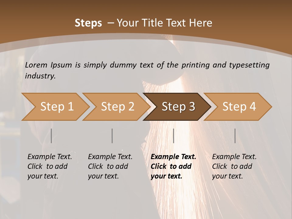 A Man Working On A Piece Of Metal In A Factory PowerPoint Template