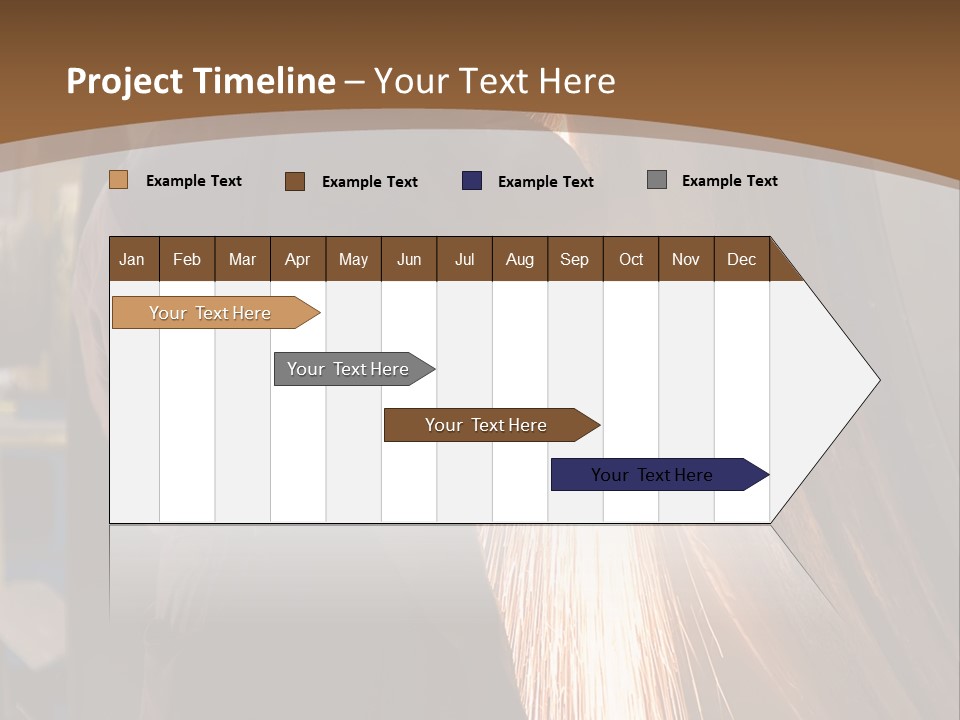 A Man Working On A Piece Of Metal In A Factory PowerPoint Template