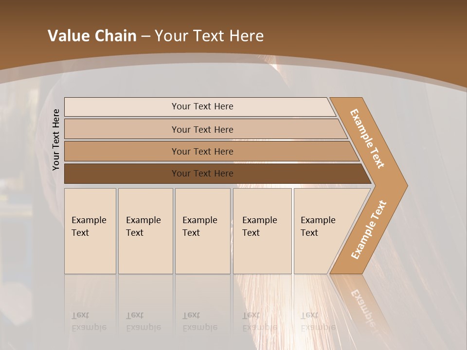 A Man Working On A Piece Of Metal In A Factory PowerPoint Template