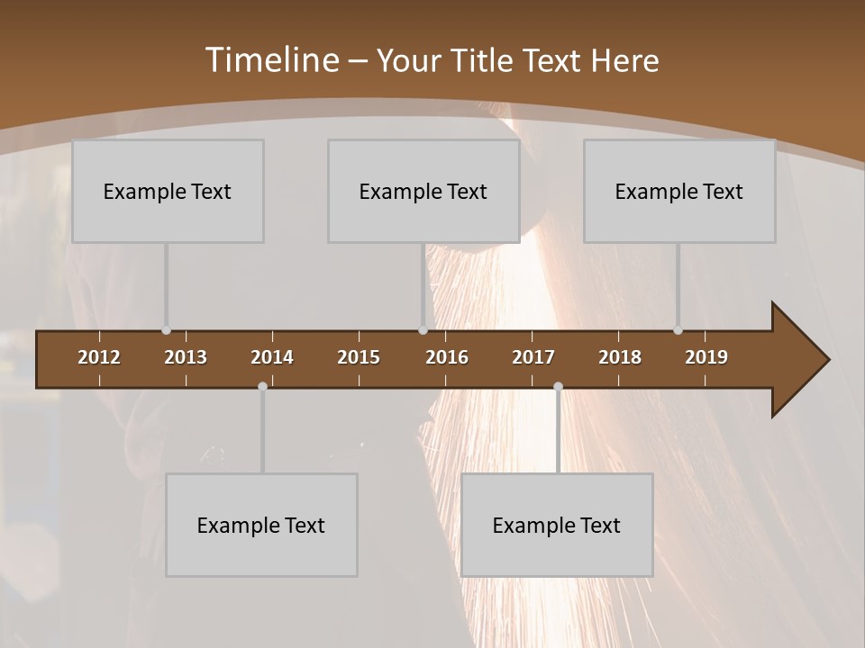 A Man Working On A Piece Of Metal In A Factory PowerPoint Template