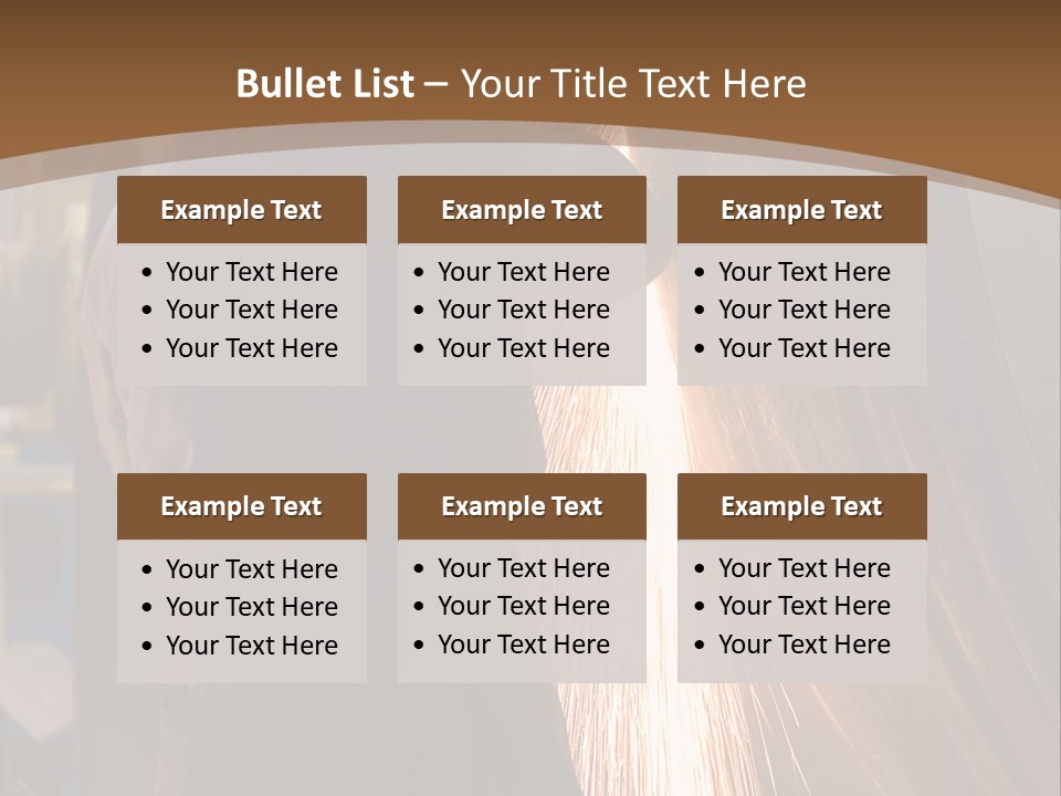 A Man Working On A Piece Of Metal In A Factory PowerPoint Template