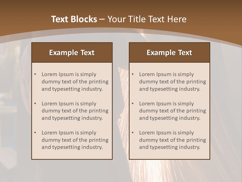 A Man Working On A Piece Of Metal In A Factory PowerPoint Template
