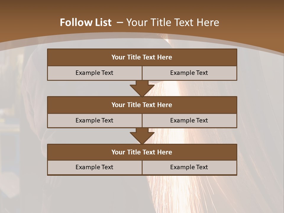 A Man Working On A Piece Of Metal In A Factory PowerPoint Template