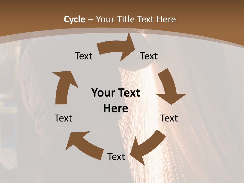 A Man Working On A Piece Of Metal In A Factory PowerPoint Template