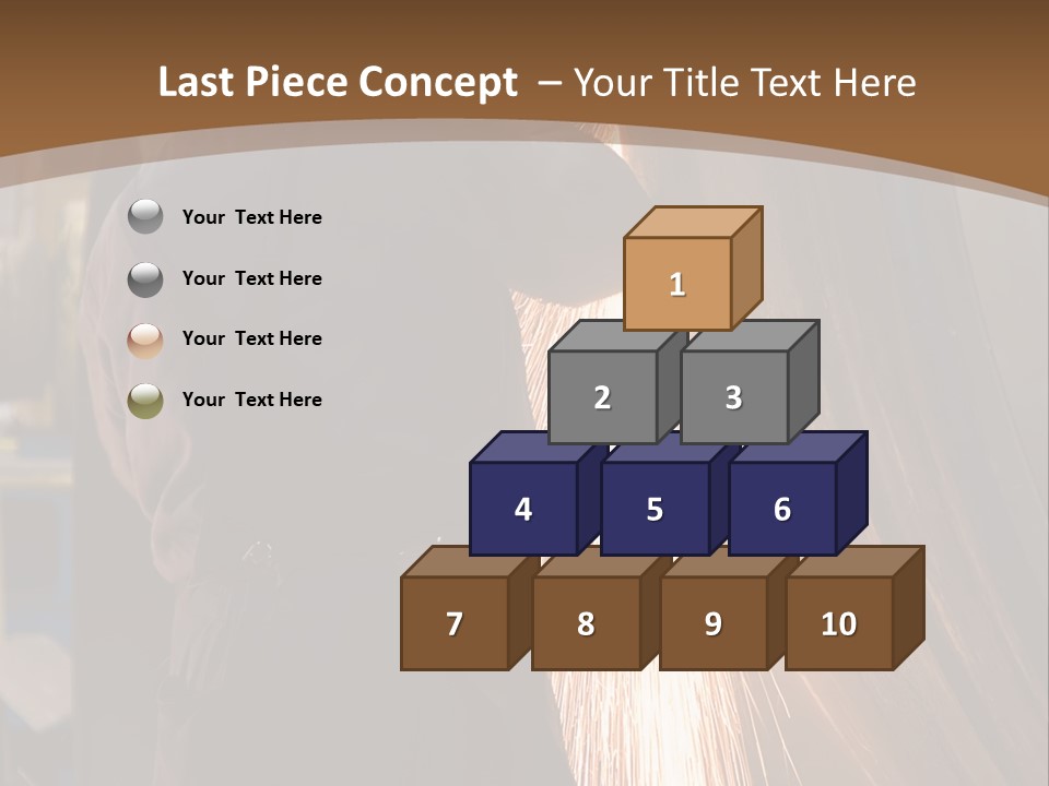 A Man Working On A Piece Of Metal In A Factory PowerPoint Template