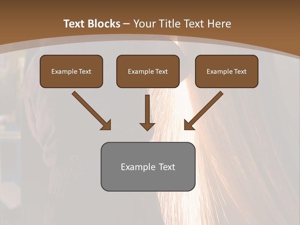 A Man Working On A Piece Of Metal In A Factory PowerPoint Template