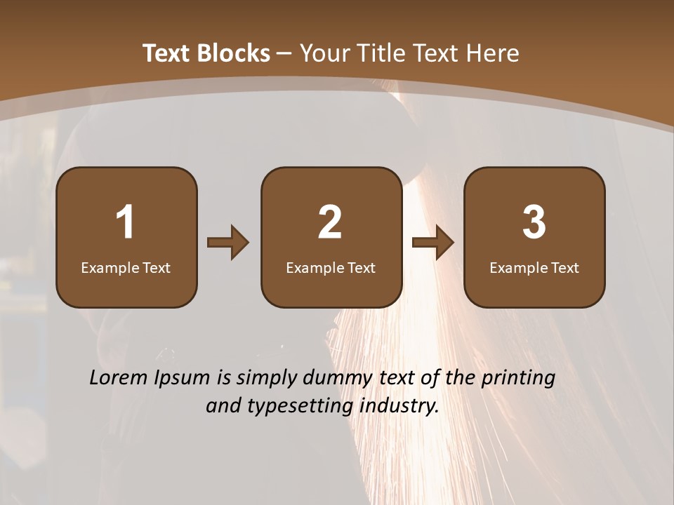 A Man Working On A Piece Of Metal In A Factory PowerPoint Template