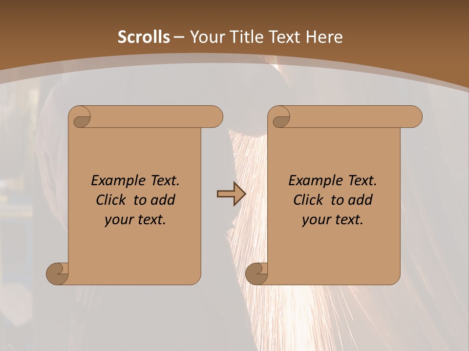 A Man Working On A Piece Of Metal In A Factory PowerPoint Template