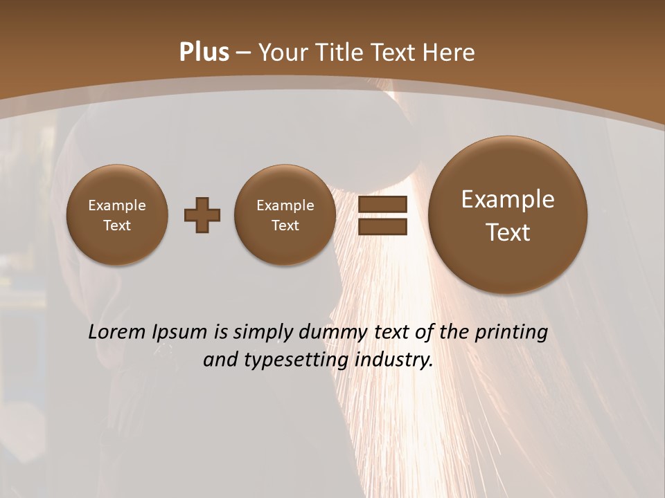 A Man Working On A Piece Of Metal In A Factory PowerPoint Template