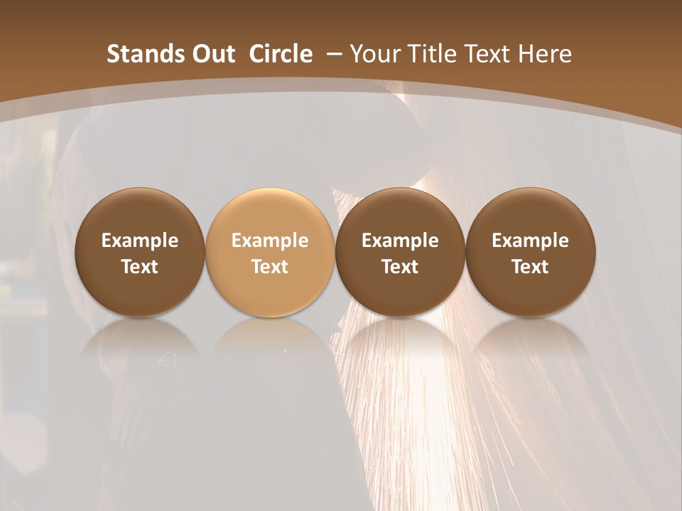 A Man Working On A Piece Of Metal In A Factory PowerPoint Template