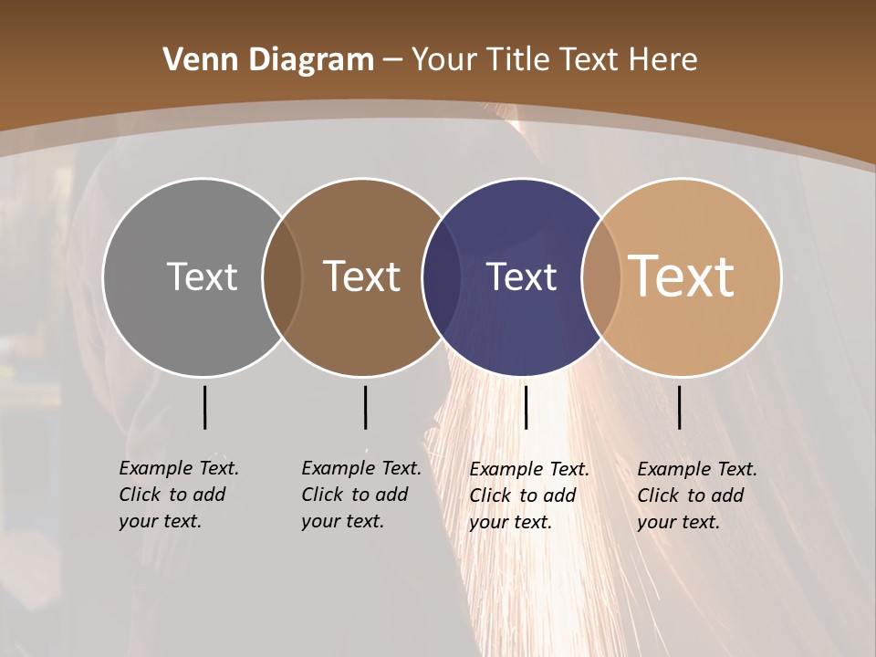 A Man Working On A Piece Of Metal In A Factory PowerPoint Template