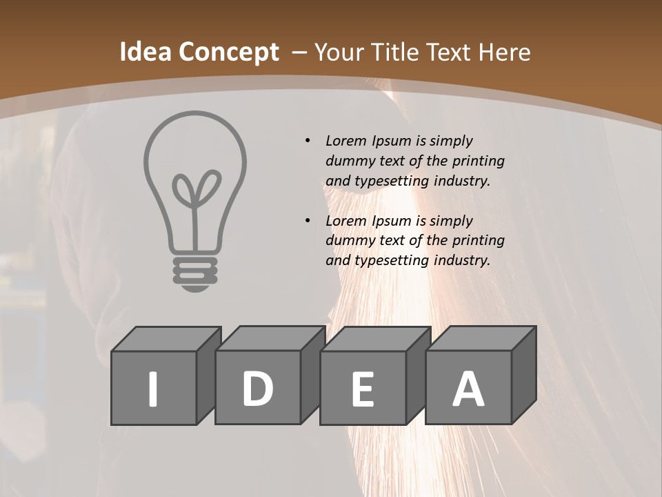 A Man Working On A Piece Of Metal In A Factory PowerPoint Template