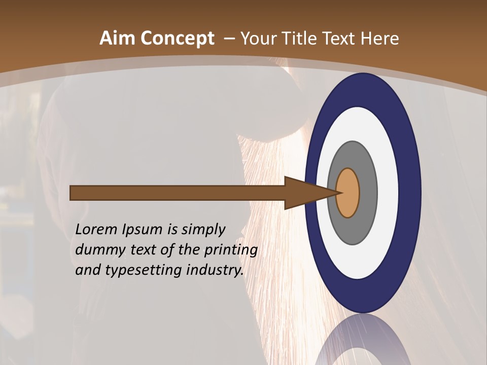 A Man Working On A Piece Of Metal In A Factory PowerPoint Template