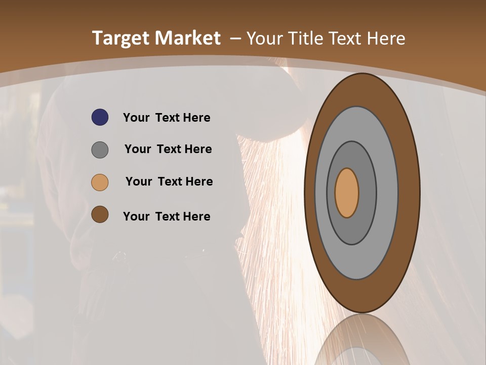 A Man Working On A Piece Of Metal In A Factory PowerPoint Template