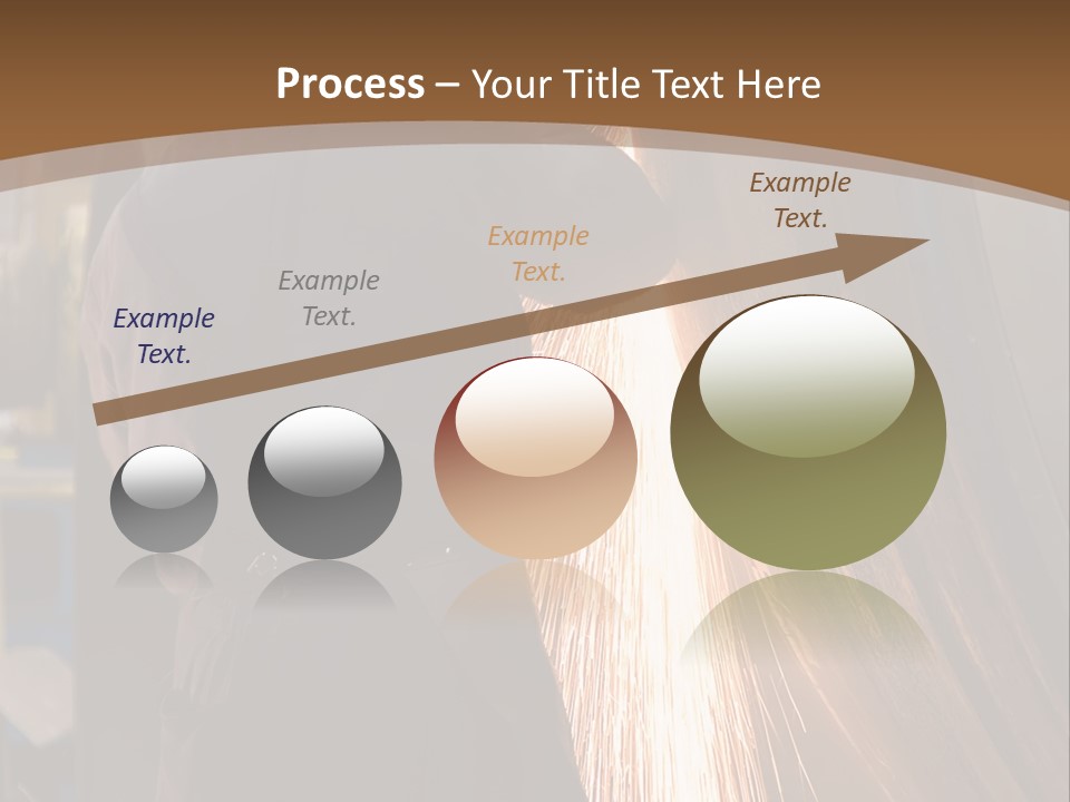 A Man Working On A Piece Of Metal In A Factory PowerPoint Template