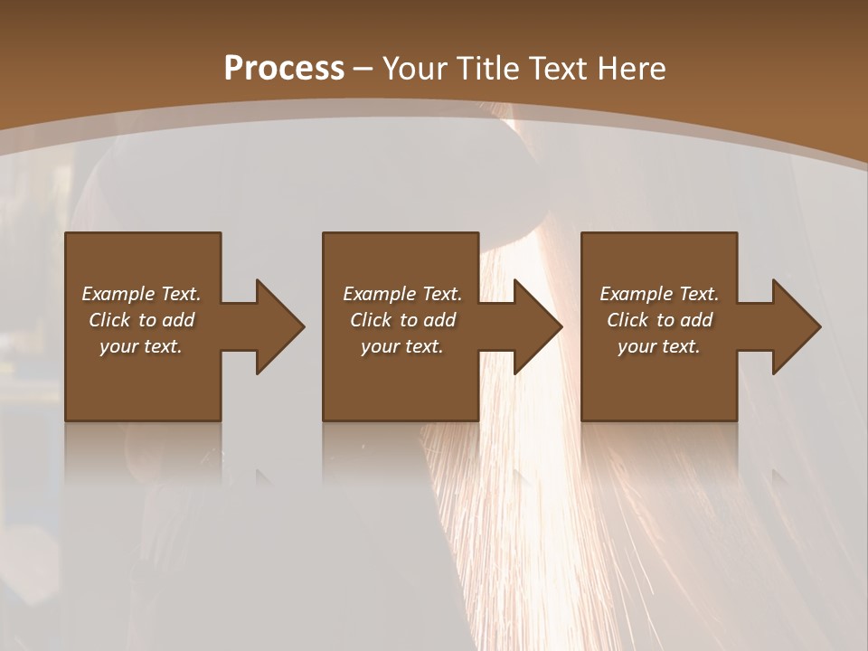 A Man Working On A Piece Of Metal In A Factory PowerPoint Template