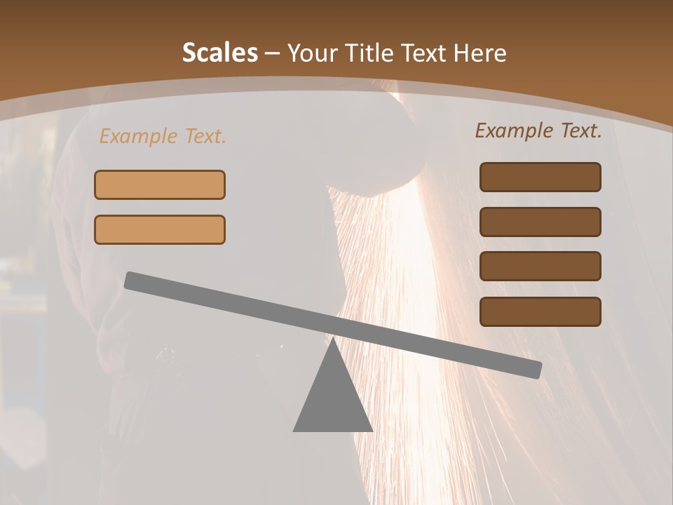 A Man Working On A Piece Of Metal In A Factory PowerPoint Template