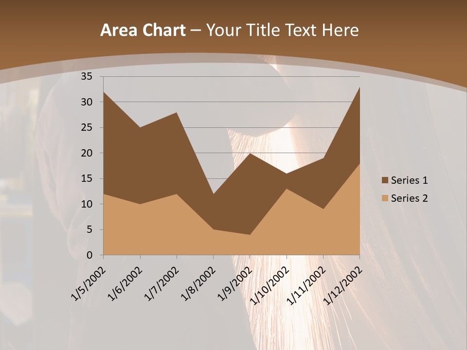A Man Working On A Piece Of Metal In A Factory PowerPoint Template