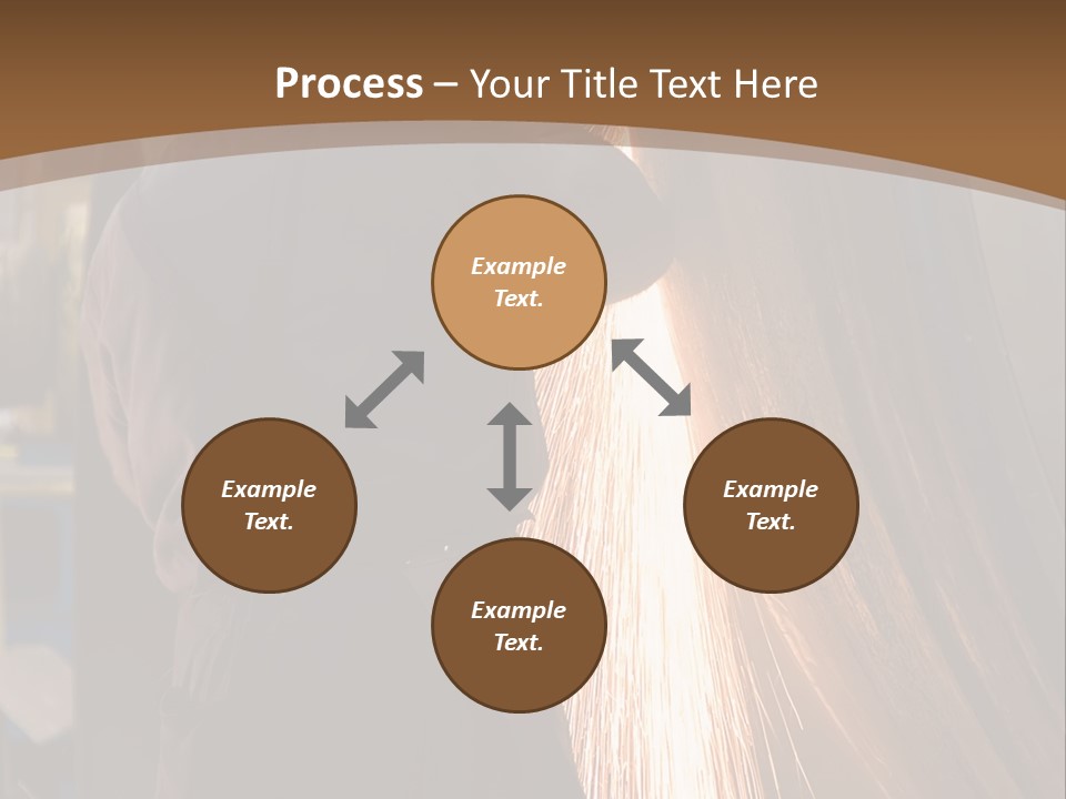 A Man Working On A Piece Of Metal In A Factory PowerPoint Template