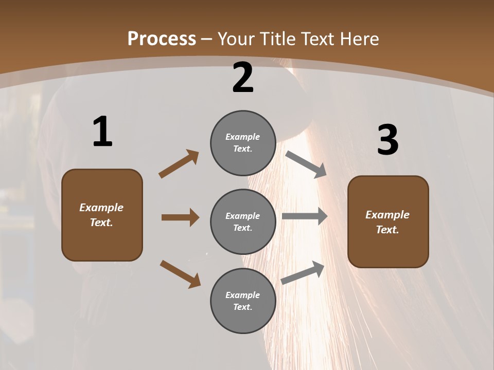 A Man Working On A Piece Of Metal In A Factory PowerPoint Template