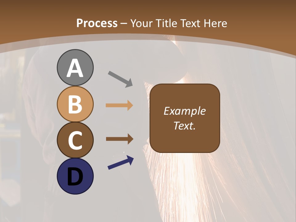 A Man Working On A Piece Of Metal In A Factory PowerPoint Template