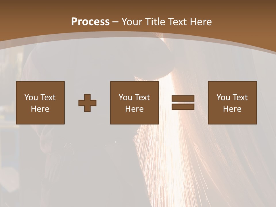 A Man Working On A Piece Of Metal In A Factory PowerPoint Template