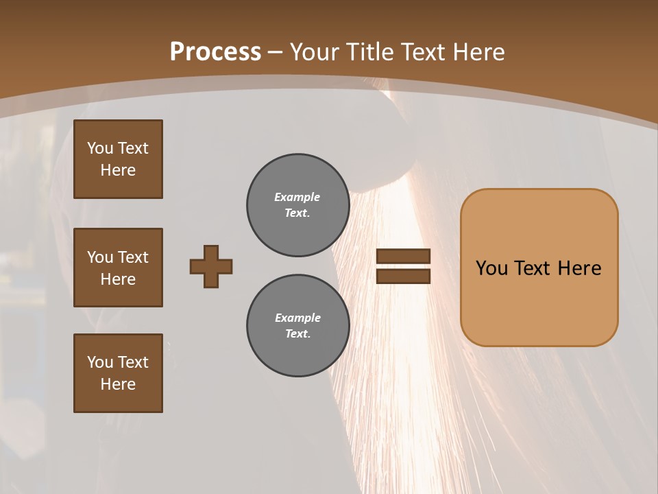 A Man Working On A Piece Of Metal In A Factory PowerPoint Template