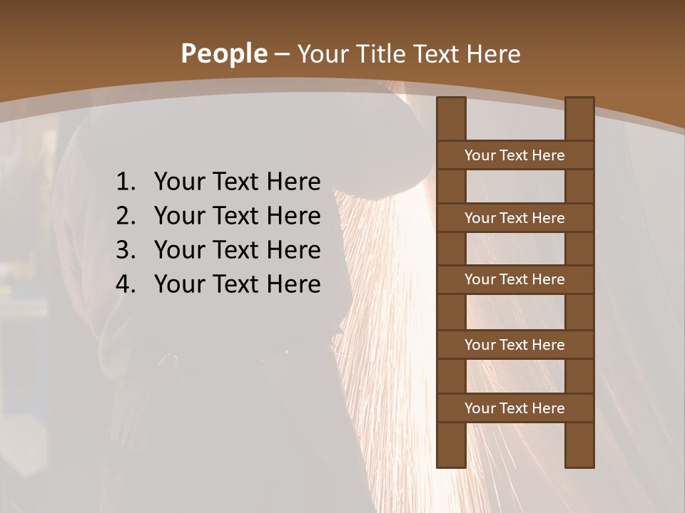 A Man Working On A Piece Of Metal In A Factory PowerPoint Template