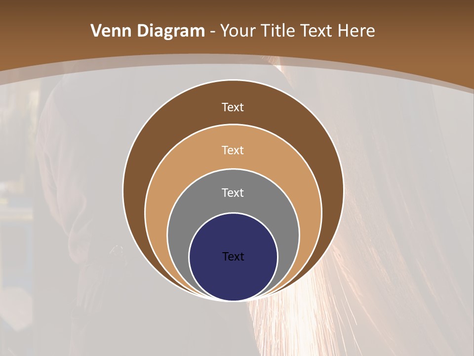 A Man Working On A Piece Of Metal In A Factory PowerPoint Template