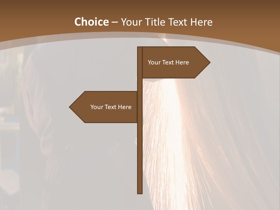 A Man Working On A Piece Of Metal In A Factory PowerPoint Template