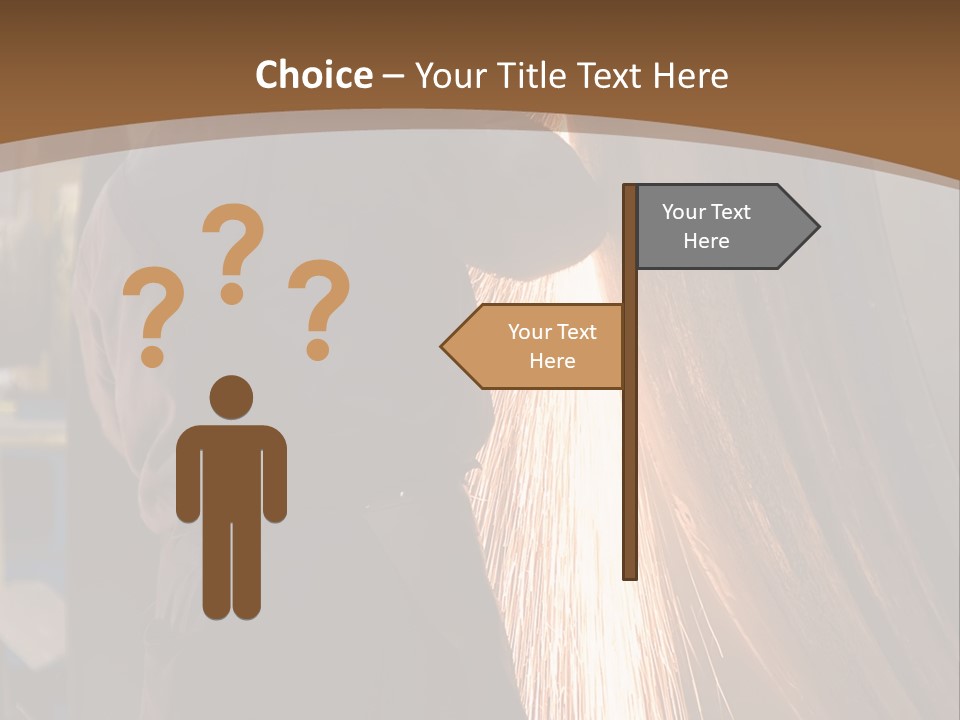 A Man Working On A Piece Of Metal In A Factory PowerPoint Template