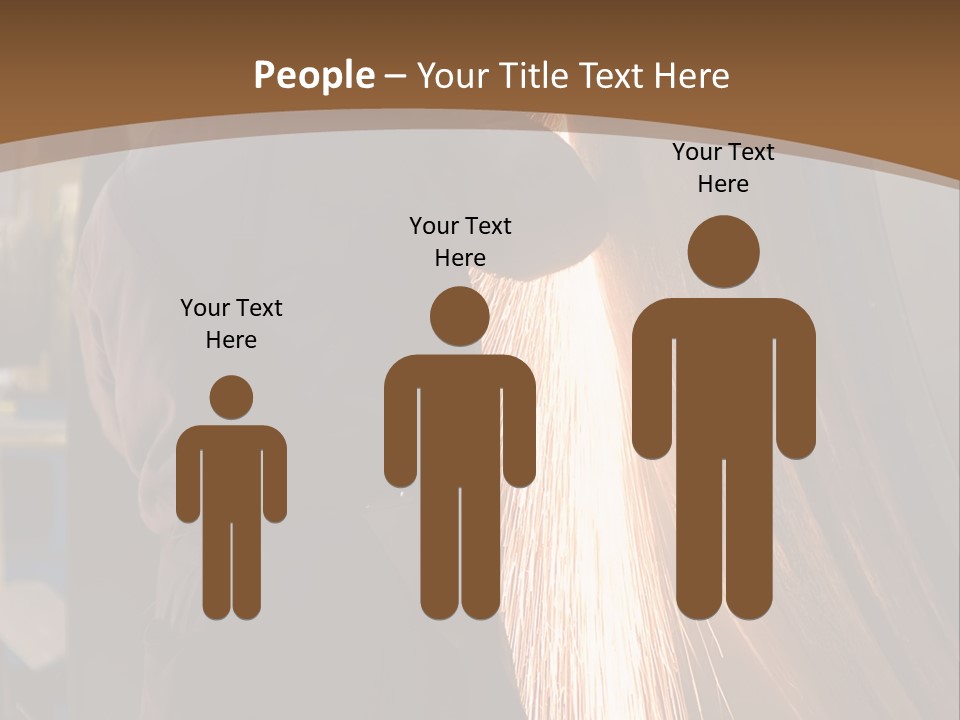 A Man Working On A Piece Of Metal In A Factory PowerPoint Template