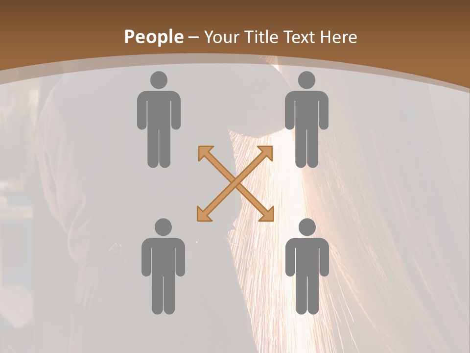 A Man Working On A Piece Of Metal In A Factory PowerPoint Template