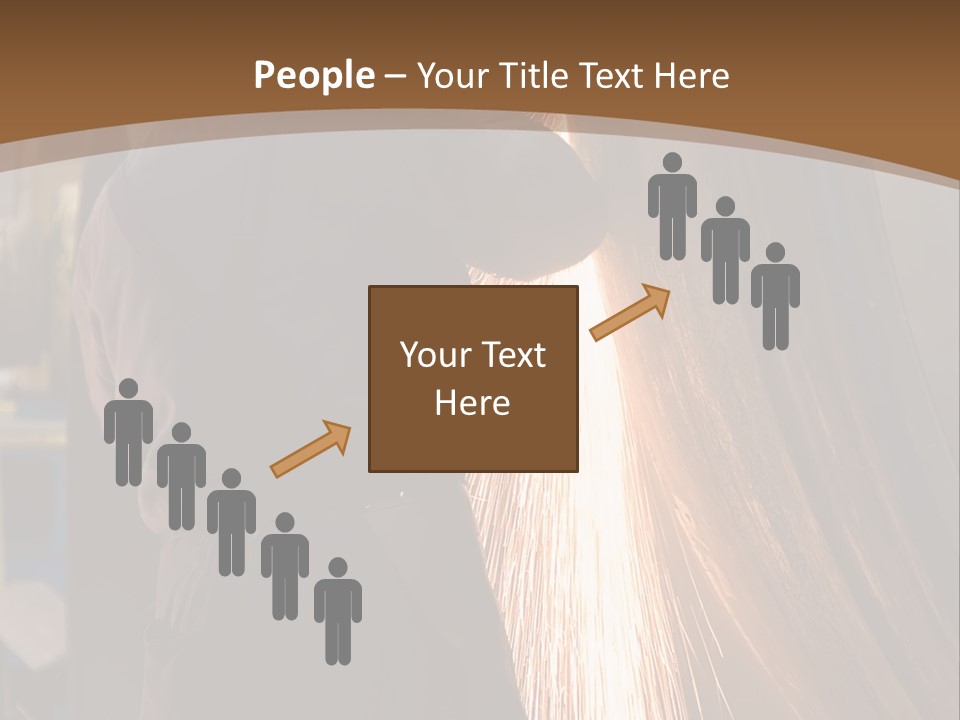 A Man Working On A Piece Of Metal In A Factory PowerPoint Template