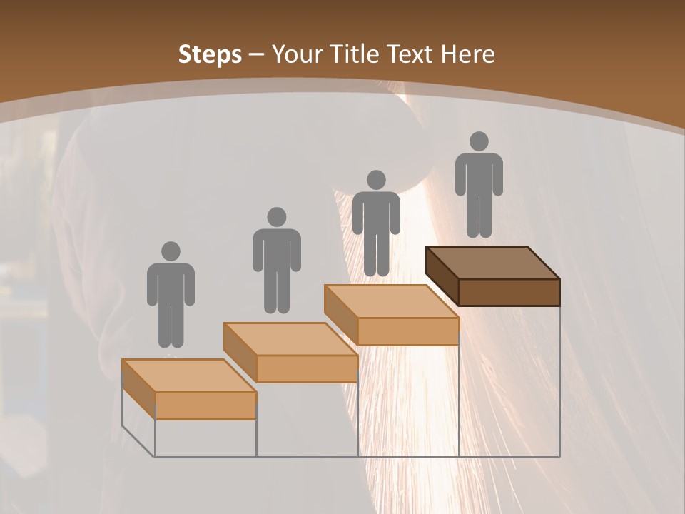 A Man Working On A Piece Of Metal In A Factory PowerPoint Template