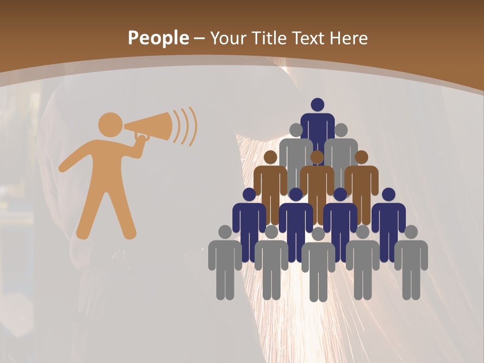 A Man Working On A Piece Of Metal In A Factory PowerPoint Template