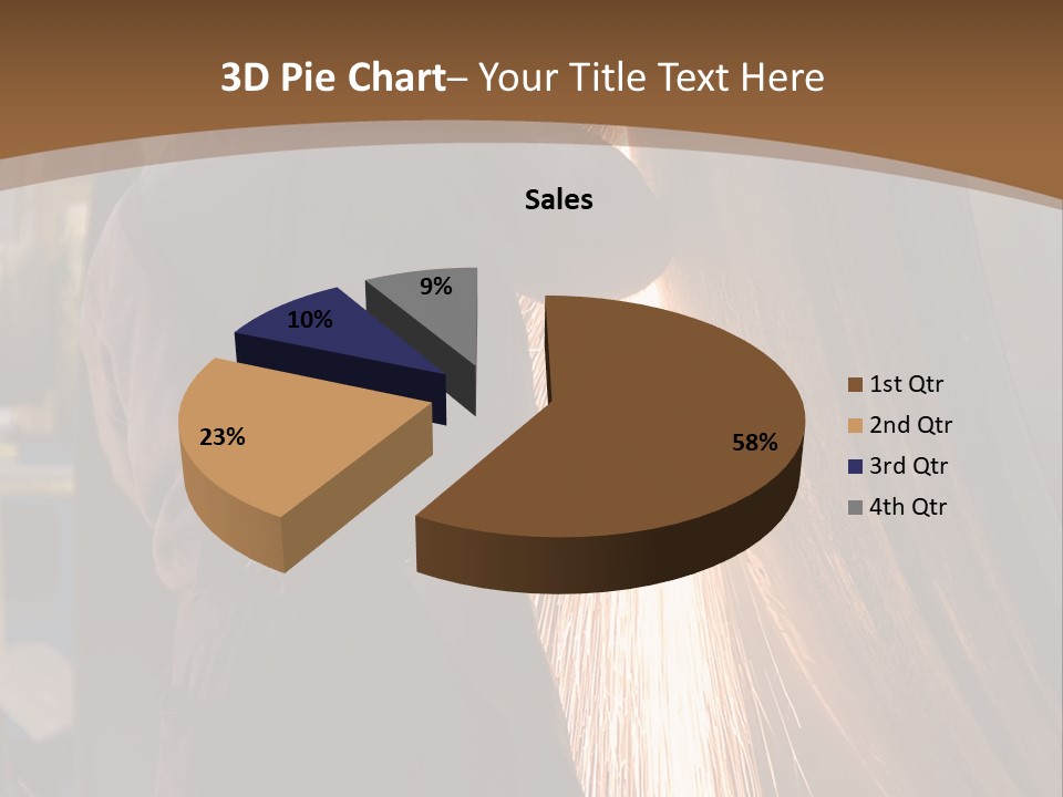 A Man Working On A Piece Of Metal In A Factory PowerPoint Template