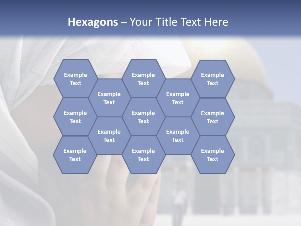 A Woman In A Headscarf Is Praying In Front Of A Mosque PowerPoint Template