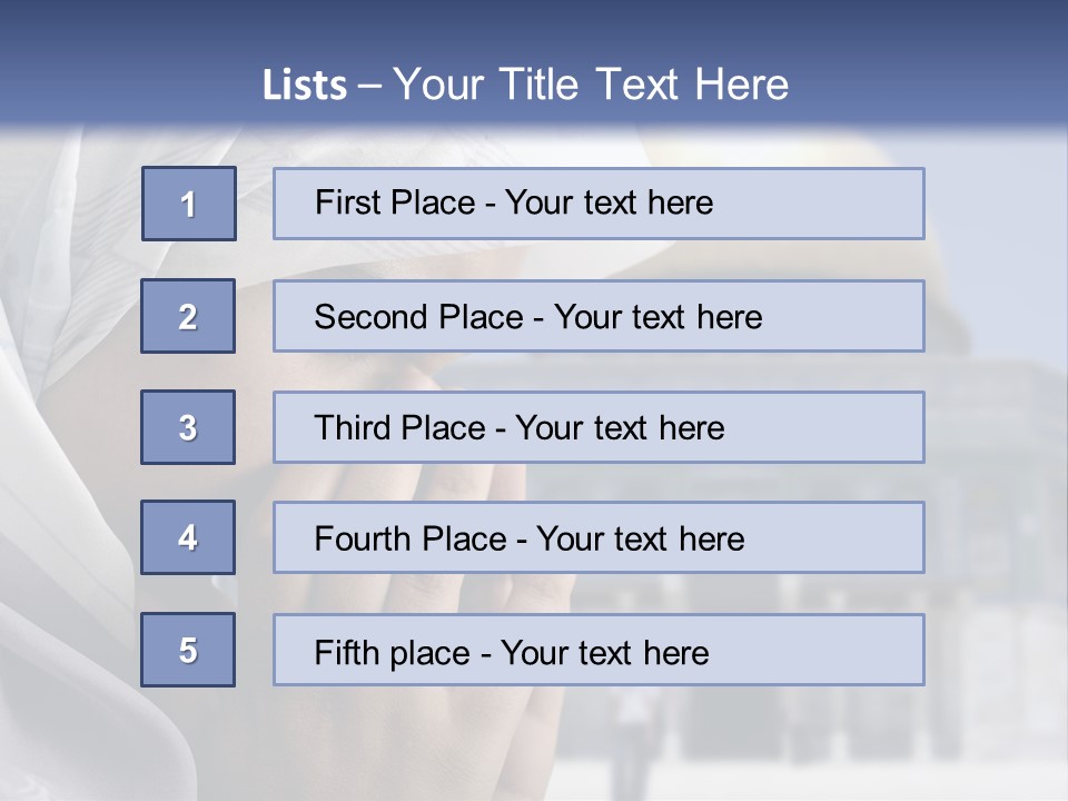 A Woman In A Headscarf Is Praying In Front Of A Mosque PowerPoint Template